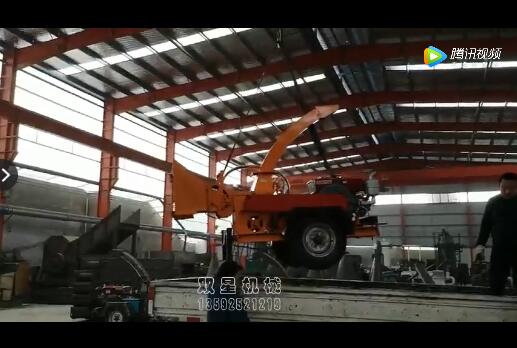 小型树枝粉碎机|移动树枝粉碎机视频发货